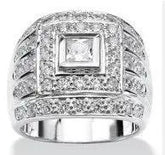 Sterling Silver Semi Mount Ring Setting Princess SQ 5x5mm - Syzjewelry